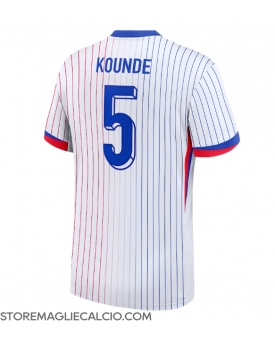 Francia Jules Kounde #5 Maglia Gara Trasferta Repliche Europei 2024